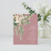 Papier Budget moderne rose Rose Faire-part de mariage (Debout devant)