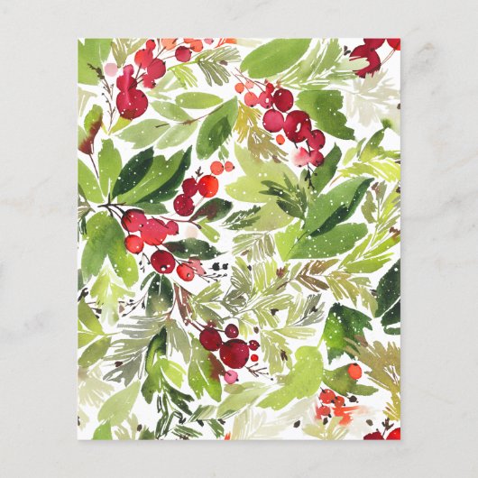 Papier Budget moderne rouge et vert Noël élégant (Dos)