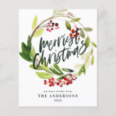 Papier Budget moderne rouge et vert Noël élégant (Devant)