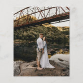 Papier Budget moderne Rustic Gold Letting Mariage photo (Dos)