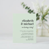 Papier Budget Moderne Sage Couples Baby shower Invitation (Debout devant)