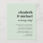 Papier Budget Moderne Sage Couples Baby shower Invitation (Devant)