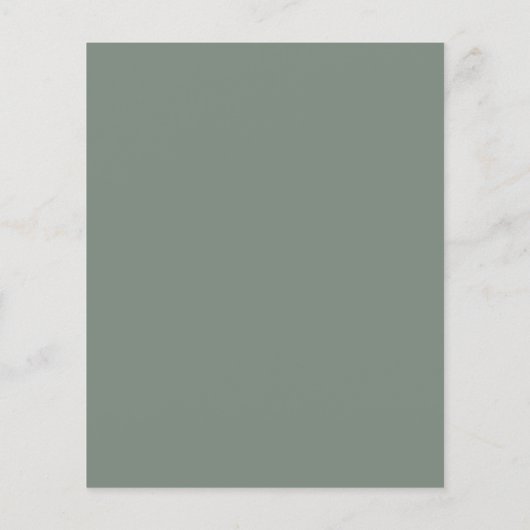 Papier Budget Moderne Sage Green Script Mariage Invitatio (Dos)