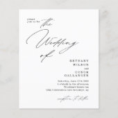 Papier BUDGET Moderne Script Arch Photo Code QR Mariage (Devant)