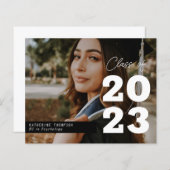 Papier Budget Moderne Script Graduation Année (Devant / Derrière)