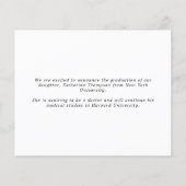 Papier Budget Moderne Script Graduation Année (Dos)