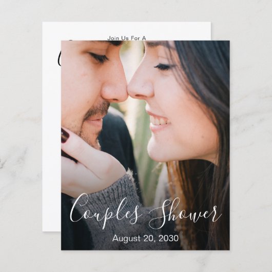 Papier Budget moderne Script photo Couples douche (Devant / Derrière)