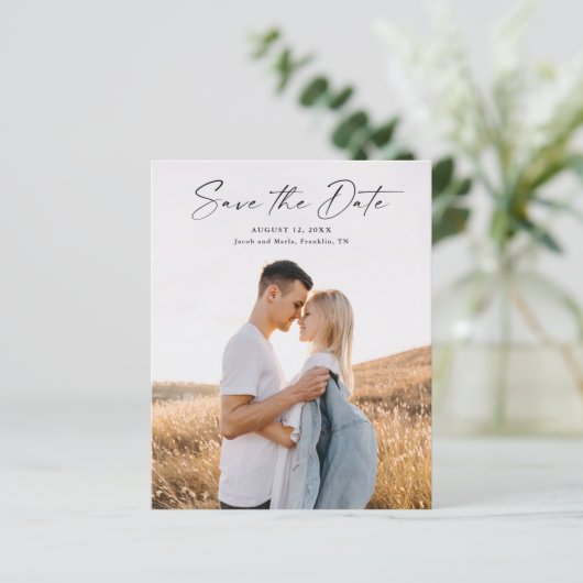 Papier Budget Moderne Script Photo Mariage Enregistrer La (Debout devant)