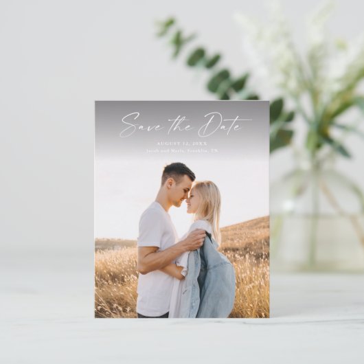 Papier Budget Moderne Script Photo Mariage Enregistrer La (Debout devant)