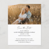 Papier Budget Moderne Script Photo Mariage Enregistrer La (Dos)