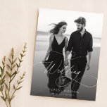 Papier Budget Moderne Script Sunset Photo Wedding Invite<br><div class="desc">Offrez-vous une élégance intemporelle abordable avec notre budget Modern Script Sunset Photo Wedding Invite. Doté d'une faire-part de mariage avec un thème doux et romantique du coucher de soleil sur la plage et un script élégant.</div>