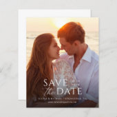 Papier Budget moderne Simple Enregistrer la date (Devant / Derrière)