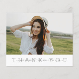 Papier Budget moderne simple photo Grad Merci Postcard