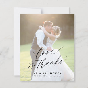 Papier Budget moderne simple photo mariage amour et remer