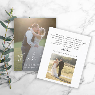 Papier Budget moderne simple photo mariage merci