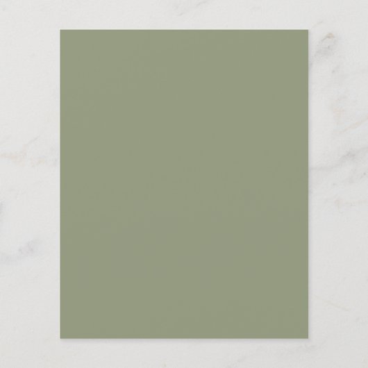 Papier Budget Moderne Simple sauge botanique vert or (Dos)