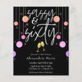 Papier Budget Moderne Sparkle Sassy & 60 Anniversaire (Devant)