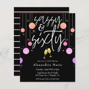 Papier Budget Moderne Sparkle Sassy & 60 Anniversaire