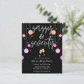 Papier Budget Moderne Sparkle Sassy & 70 Anniversaire (Debout devant)