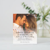 Papier Budget Moderne Style 2 Faire-part de mariage photo (Debout devant)