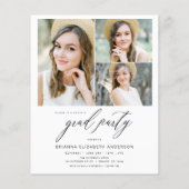 Papier Budget Moderne Tendance Photo Graduation Party (Dos)