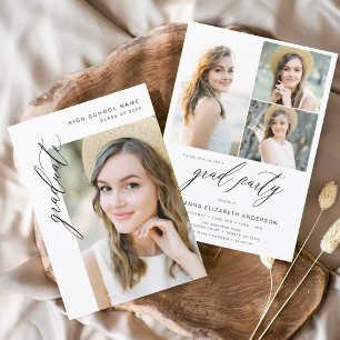 Papier Budget Moderne Tendance Photo Graduation Party