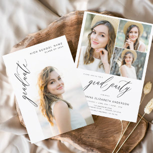 Papier Budget Moderne Tendance Photo Graduation Party