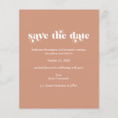 Papier Budget Moderne Typographie Mariage Enregistrer la  (Dos)