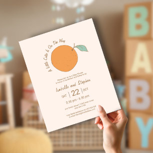 Papier Budget Moderne Un Baby shower Orange Un Peu Cutie