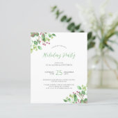 Papier Budget moderne verdure vacances invitation fête (Debout devant)