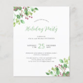 Papier Budget moderne verdure vacances invitation fête (Devant)