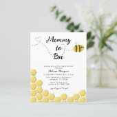 Papier Budget Mommy to Bee mignon Baby shower Invitation (Debout devant)