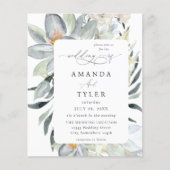 Papier Budget Monnaie verte et blanc Mariage floral (Devant)