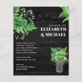 Papier BUDGET Monochromatique Ferme verte Mariage Invitat (Devant)