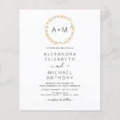 Papier Budget Monogram Daisy Sage Green Floral Mariage (Devant)
