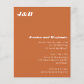 Papier Budget Monogram Orange Photo Faire-part de mariage (Devant)