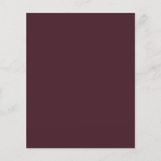 Papier Budget Monogramme Automne Rustique Plum Floral Mar (Dos)
