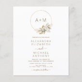 Papier Budget Monogramme Boho Tropical Pampas Grass Maria (Devant)