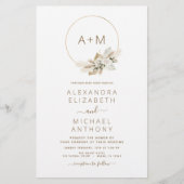 Papier Budget Monogramme Boho Tropical Pampas Grass Maria (Devant)