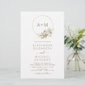 Papier Budget Monogramme Boho Tropical Pampas Grass Maria (Debout devant)
