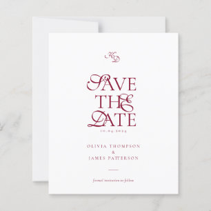 Papier BUDGET Monogramme Écriture Mariage Bordeaux Profon