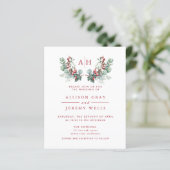 Papier Budget Monogramme Flore Faire-part de mariage circ (Debout devant)