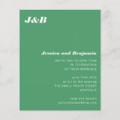 Papier Budget Monogramme Green Photo Faire-part de mariag (Devant)