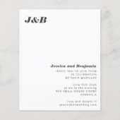 Papier Budget Monogramme noir blanc Faire-part de mariage (Devant)