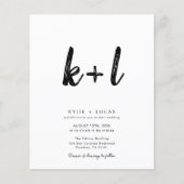 Papier Budget Monogramme Qr Code photo (Devant)