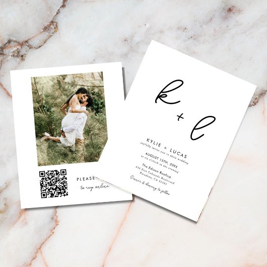 Papier Budget Monogramme Qr Code photo