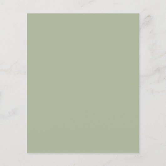 Papier Budget Monogramme Sage Emerald Green Floral Mariag (Dos)