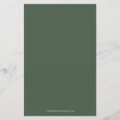 Papier Budget Monogramme vert Invitation de la douche nup (Dos)