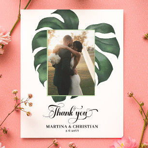Papier Budget Monstera Tropical Leaf Mariage plié
