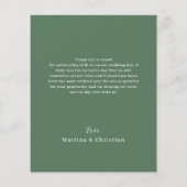 Papier Budget Monstera Tropical Leaf Mariage plié (Dos)